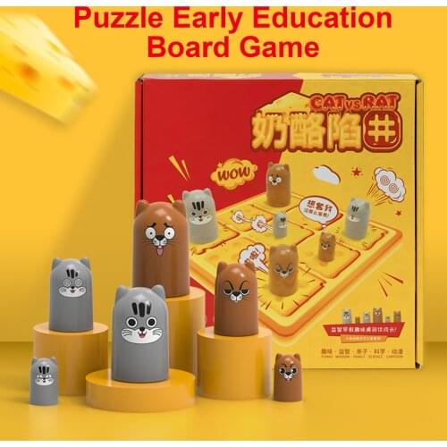 Childrens Tic-Tac-Toe Tic-Tac-Toe Strategy Board Game Fun Intelligence Chess Puzzle Early Education Cheese Trap