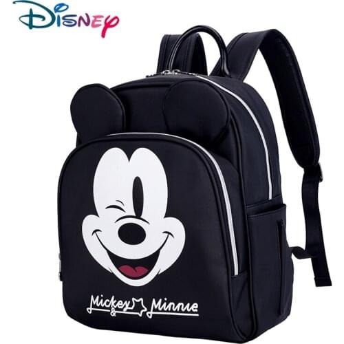 Disney Large Capacity Backpack Mummy Diaper Waterproof Womens Travel Bag Multi-Functional Handbag Lightweight Shoulder Bag