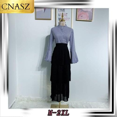 2019 Muslim Abaya Dubai Fashion New Exquisite Quality Chiffon Comfortable Long Skirt Refreshing Pleated Skirt