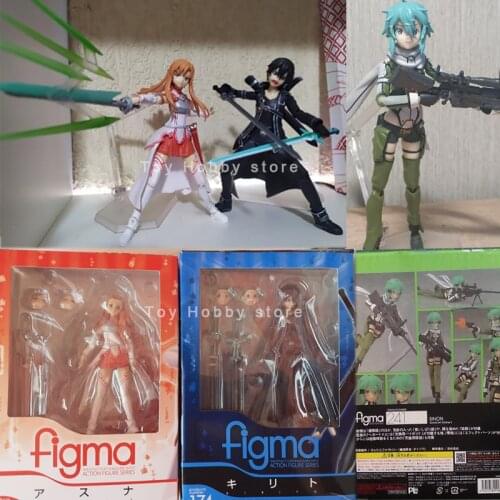 Sword Art Online Figure Figma Kirito Kazuto 174 Asuna 178 Sinon Asada Sao 241 Action Figures Model Toy Gift for Christmas