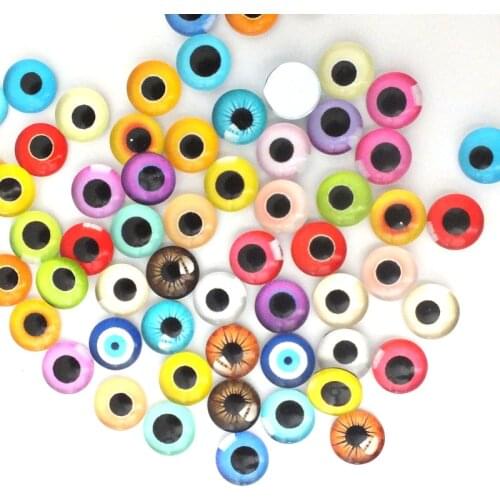 20PCS 8/10/12/14/15/16/18mm/20mm DIY Dolls Eyes Plastic Glass Crafts Eyeballs Kids Toys Dinosaur Animal Eyes Gem DIY Accessories
