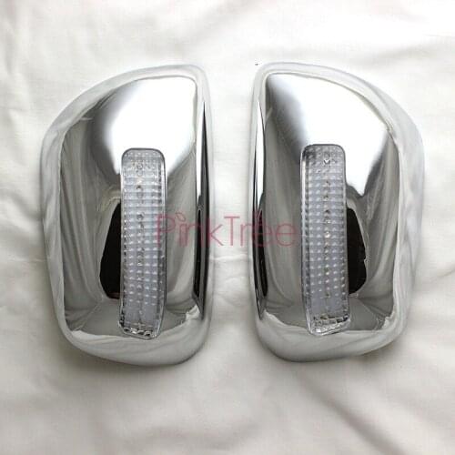 For Toyota RAV4 2001-2005 Chrome Side Wing Door Rearview Mirror Cover Trim With LED Car Styling Accessories