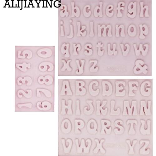 M1161 Alphabet Capital/Letter/Number silicone mold fondant mold cake decorating tools chocolate gumpaste mold