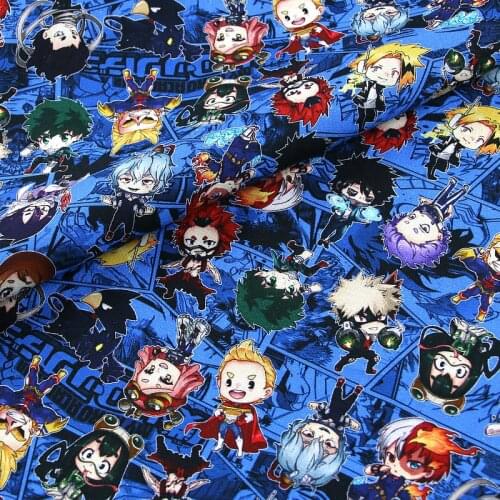 Cartoon Japanese D Slayer Design Cotton Fabric for Kids Clothes Patchwork Cloth Slipcover Cushion Cover DIY Sewing Material