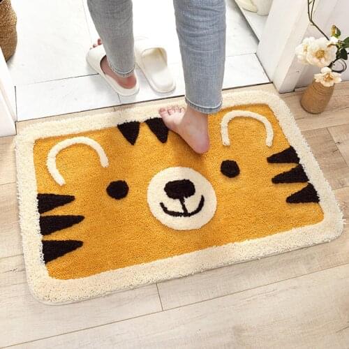 New high and low fur home flocking door mats door bedroom home floor mats bathroom absorbent non-slip mats