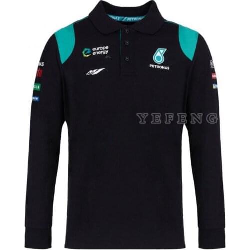 NEW 2021 Season Petronas Printed For Yamaha POLO Shirt Ractory Racing Team Motocross Clothing Long Sleeve T-Shirt