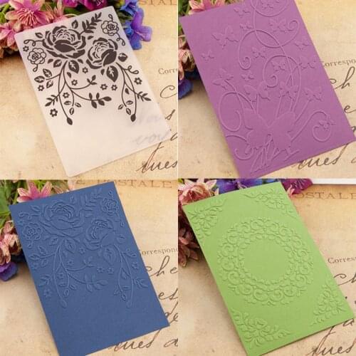 3D Rose Embossing Folder Template Scrapbook DIY Cards Tools Embosser