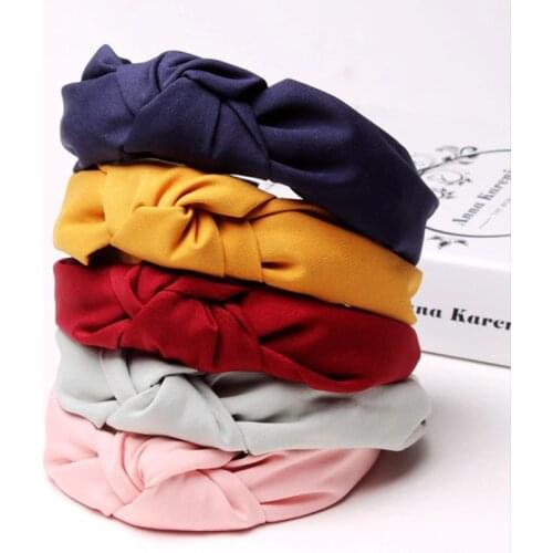 Fashion Fabric Knot Bow Headband Hair head band hoop accessories Ornament for women girls hairband headdress Turban