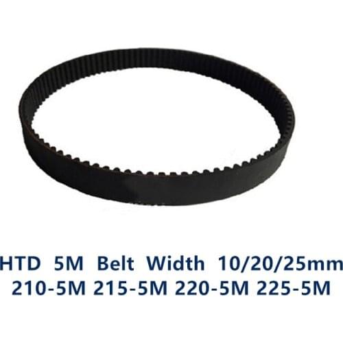 HTD 5M Timing belt C=210/215/220/225 width 15/20/25mm Teeth 42 43 44 45 HTD5M synchronous Belt 210-5M 215-5M 220-5M 225-5M
