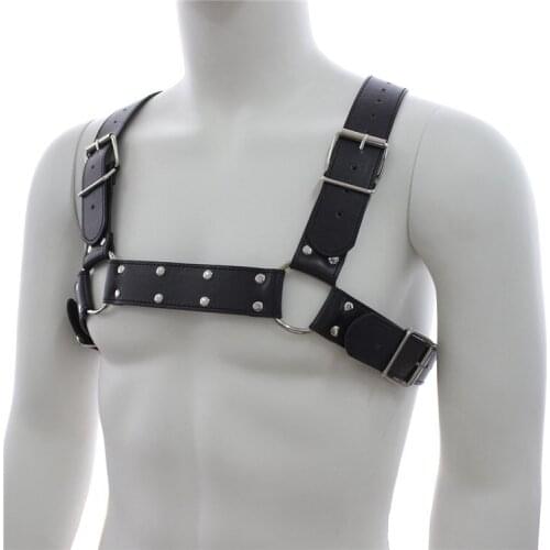 Sexy PU Leather Bondage Chest Straps Belt ,Male Chest Harness Fetish Restraint , Fun Sex Games,Sex Products Toys For Men