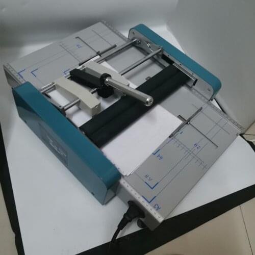 Manual A3 Paper Booklet Riding Saddle Stapler Pamphlet Broshure Binding & Folding Machine 220V