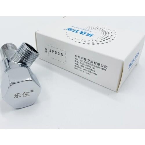 LEZHU Bathroom Angle Filling Valve Faucets Black Stainless Steel Kitchen Cold Hot Mixer Tap Accessories Standard G1/2 Threaded