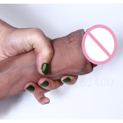 Super Realistic Sliding Foreskin Anal Dildo Soft Huge Big Penis Dick With Suction Cup Butt Plug Sex Toys for Women Masturbation