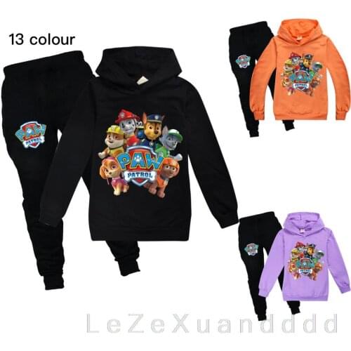 PAW PATROL Hoodie +Pants Set Baby Boys Clothes for Children Casual Outfits Infant Tracksuit Fall Kids Clothing