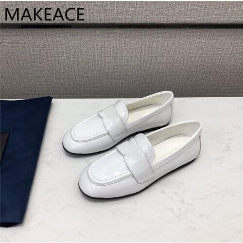 Genuine Leather Loafers Women Shoes Slip On Comfortable Mules Ladies Shoes British Style Casual Women Flats Zapatos Mujer 2021