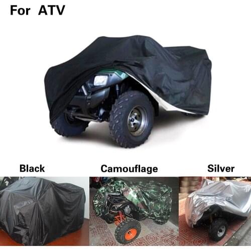 Quad Bike ATV Cover Universal 190T Waterproof Motorcycle Vehicle Scooter Kart Motorbike Covers XL XXL XXXL Camouflage Black