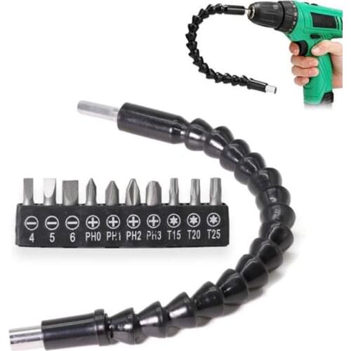 Universal flexible shaft and 10 piece drill extension rod universal shaft sleeve extension transmission hose