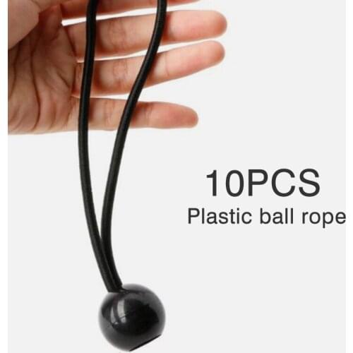 10Pcs/lots Flag Pole Clip Attach Windsocks Flags To Poles Ball Bungee Cord Ties Rope 15CM