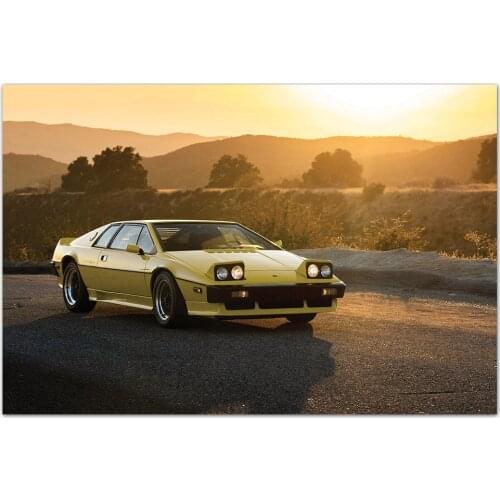 1976 Lotus Esprit Sport Car Poster Wall Art Canvas Cloth Fabric Print Painting Wall Picture for Living Room