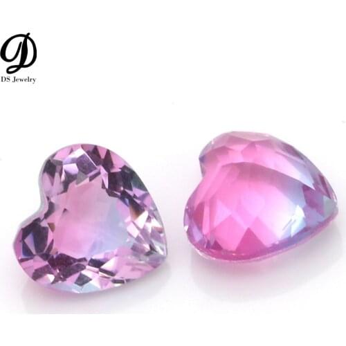 Hear Shape Glass Gemstone 50PCS/Lot 5x5MM SyntheticTourmaline