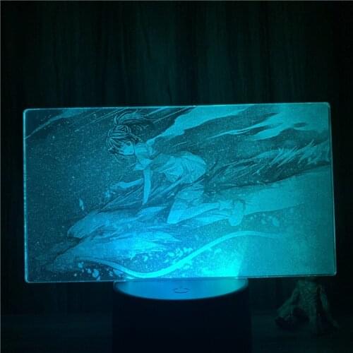 3D Nightlight Animated Real Ver. Spirited Away Riding Dragon Figure 7 Colors Touch Optical Illusion Table Lamp Gift Room Decor
