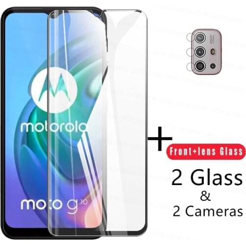 2.5D Full Glue Glass For Motorola Moto G10 Screen Protector Tempered Glass For Moto G10 Phone Film Camera Protector For Moto G10