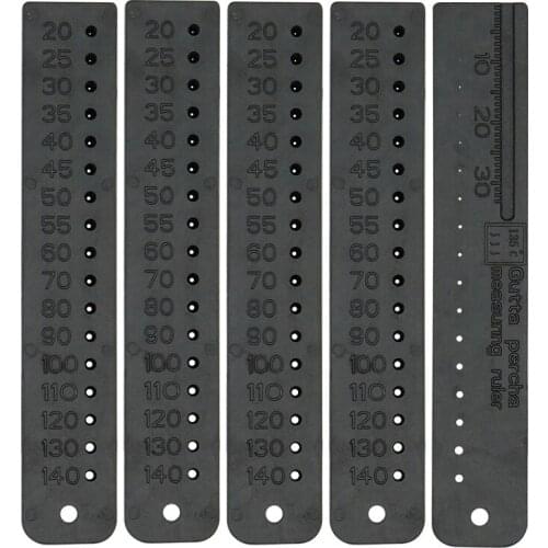 5pcs Dental Gutta-percha Measuring Ruler Dental Instrument Endodontic Calibration Rulers Span Measure Scale Dental Material Tool