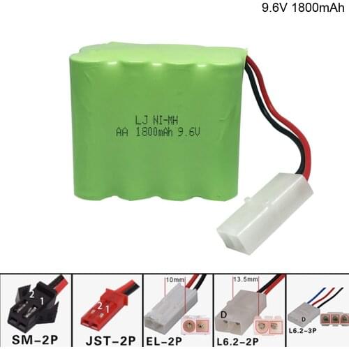 9.6V 1800mAh AA Rechargeable NIMH Battery Pack Tamiya Connector for RC Cars RC Boat Remote Toy 9.6 V NIMH battery free shipping