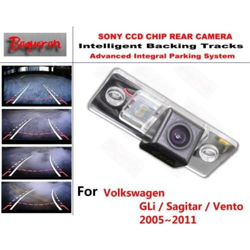 For Volkswagen GLi / Sagitar Vento 2005~2011 CCD Car Backup Parking Camera Intelligent Tracks Dynamic Guidance Rear View Camera