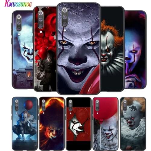 Bright Black Cover Stephen kings Pennywise For Xiaomi Mi Poco M2 Note 10 9 8 Pro Play Mix 3 F1 Lite 5G Phone Case