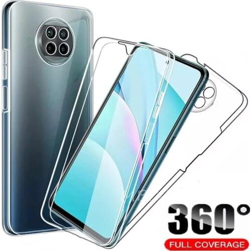360 Double PC+Silicone Case for Redmi Note 10S 9T M2101K7A Capa Full Transparent Cover for Redmi Note 10 Pro Max M2101K6G Bumper