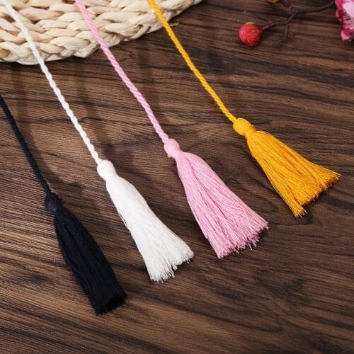 5Pcs 80cm Color Double-end Long Tassels Trim DIY Craft Manual Woven Waist Rope Curtain Bind Rope Fringe Trim Clothes Accessories