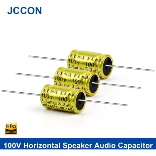 10Pcs 100V Horizontal Speaker Audio Capacitor Non Polarity Frequency Divider Crossover Polypropylene 1UF 1.5UF 2.2UF 3.3UF 4.7UF
