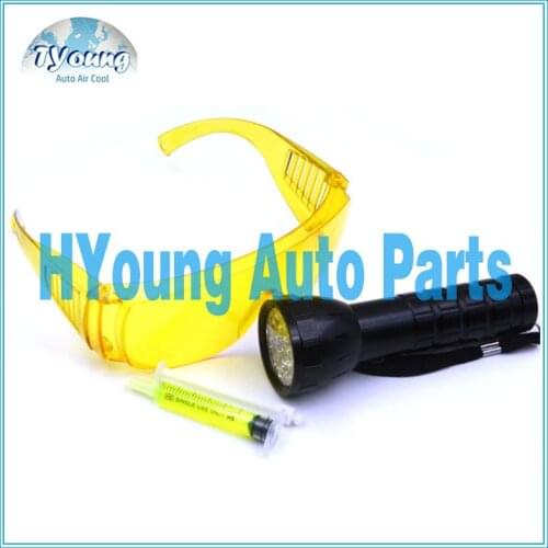 Auto ac repair tools , battery powered Uv led lamps, including Leak Glasses & Leak Detection Flashlight & Fluorescent Oil