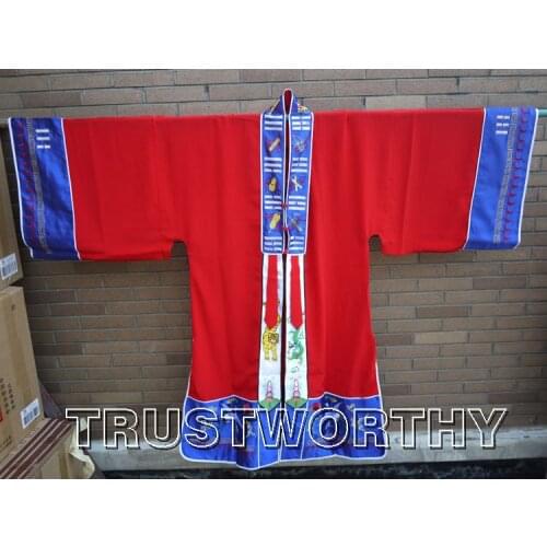UNISEX Taoist classics clothes taoism martial arts clothing garmentsgown priest robecassock red