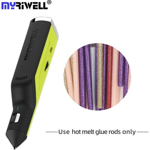 Myriwell cordless mini hot melt glue gun pen with 6 glue sticks fixing 3d printing pen Birthday for Children Kids RS-100A