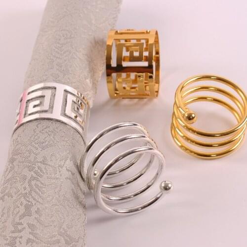 Herringbone napkin buckle back Napkin ring, fine double beads sp napkin holder for Hotel wedding table Decoration items