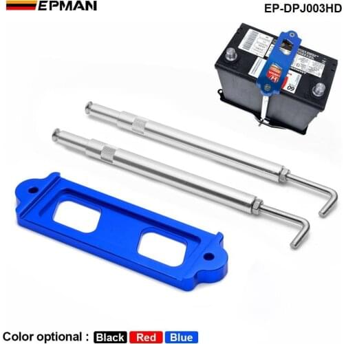 EPMAN Battery Tie Down Kit Hold Down Rod With Stainless Tray Hooks For Acura Integra / RSX For Honda Civic/CRX S2000 TK-DPJ003HD