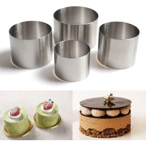 50mm 60mm 63mm 76mm Diameter Stainless Steel Round Shape Mousse Ring Cake Mold Mousse Cake Ring Baking Cake Decorating Tools