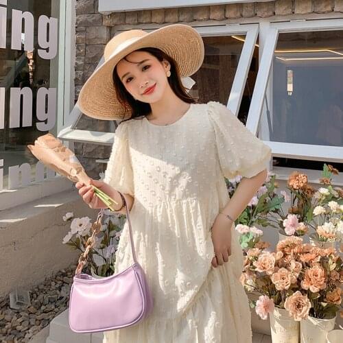 Summer Korean Fashion Maternity Long Dress Vintage Princess Elegant Clothes for Pregnant Women A Line Loose Pregnancy