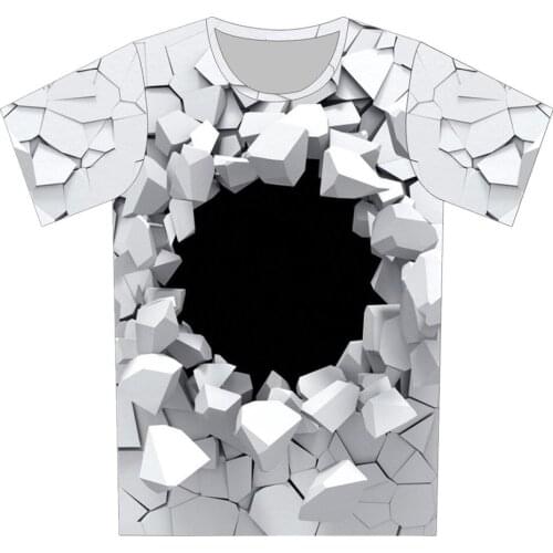 2019 Summer Boys Girls 3D T-shirt Children Black Hole Earth Yin Yang Eight Diagrams Fire Printed T shirt Kids Pullover Tshirts