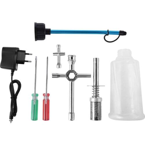 Metal Rechargeable RC Engine Starter Plug Flame Igniter with Screwdriver Tool Set Fit for HSP 80141 80142A Nitro RC Car Parts