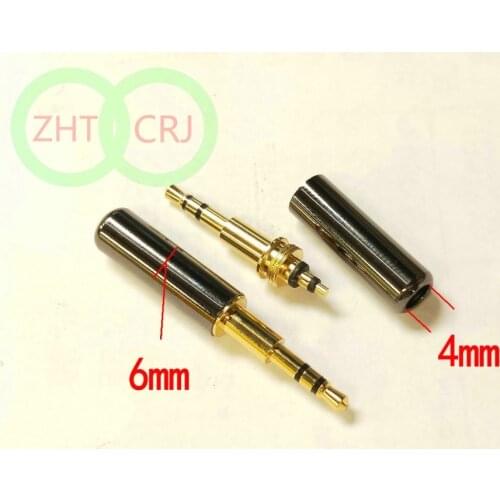 Mini 2.5mm 3 Pole Copper Long Plug Audio Jack Earphone Adapter connector