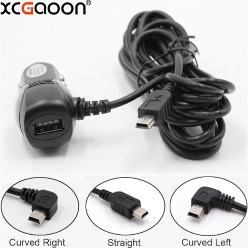 XCGaoon 3.5meter mini USB Car Charger Adapter 5V 2A With USB Port for Car DVR Camera Recorder / GPS, input DC 12V-24V