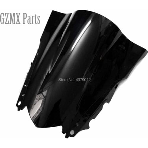 Motorcycle Black front glass Windshield WindScreen Double Bubble For Yamaha YZF R25 R3 YZF-R3 YZF-R25 2013 2014 2015 2016