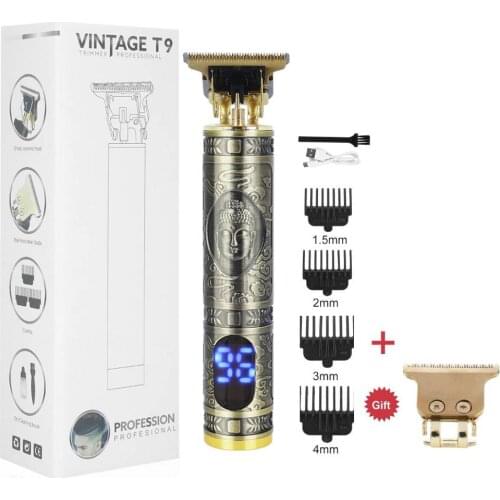 Rechargeable Clippers and Replaced T9 Cutter Head Barber Mower Trimmer Beard Shaver Electric Razor Hair Cutter Shaving Machine