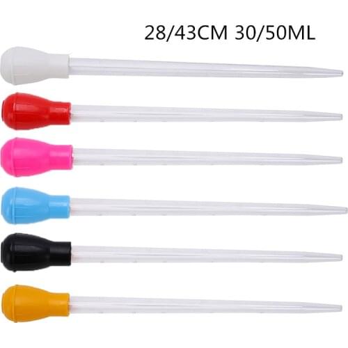 28/43CM 30/50ML Pipette Fish Tank Siphon Pump Water Changer Aquarium Pipette BBQ Tool Supply Tube Aquarium Clean Tool