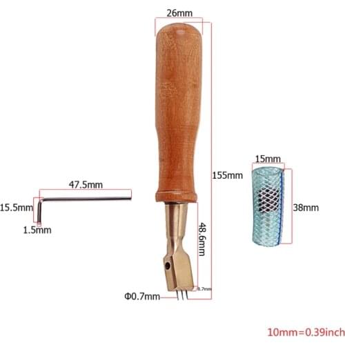 Adjustable Wood Piano Hammer Fixed Elbow Pin Voicing Tool with Hardwood Handle 094C