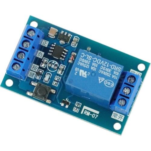 12V Bond Button Bistable Relay Module Car Modification Switch One Key Start and Stop Self-Locking