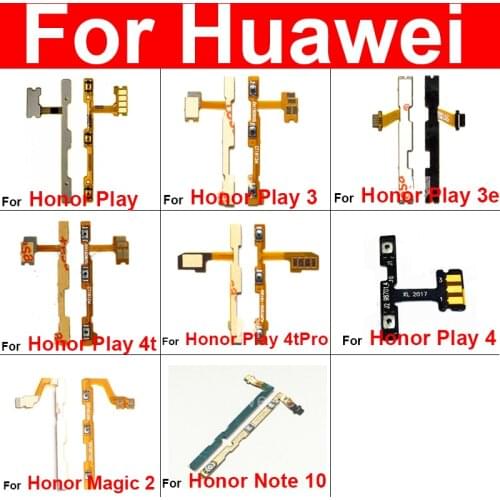 Power & Volume Button Flex Cable For Huawei Honor Play 3 3e 4T Pro Side Key Butoon Flex Ribbon Cable Replacement Repair Parts